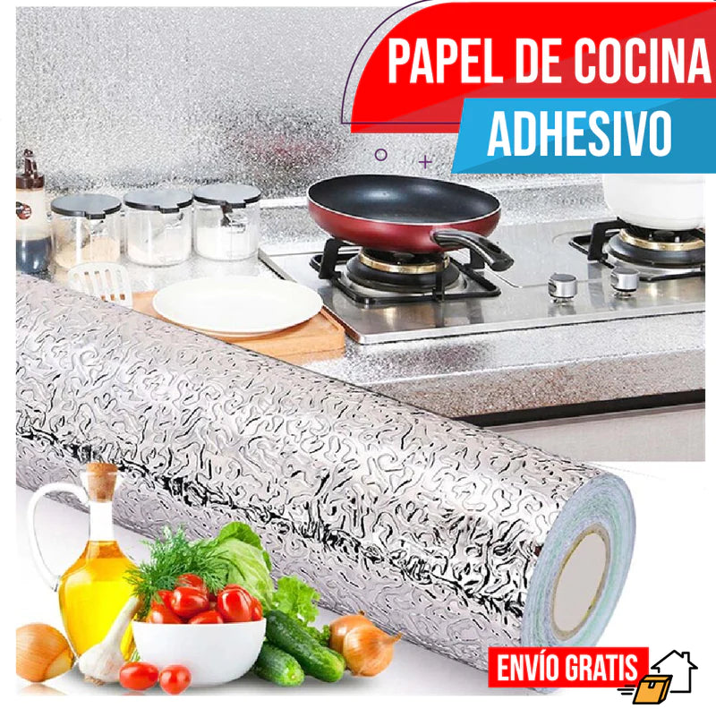 PAPEL ADHESIVO DE ALUMINIO PARA COCINA